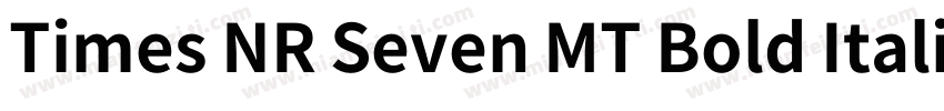 Times NR Seven MT Bold Italic 商用须授权字体转换